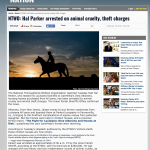 HORSE RACING NATION: Parker Arrested On Animal Cruelty and Theft Charges