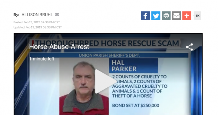 Union Parish Sheriff’s Office, LA: Hal Parker Arrested